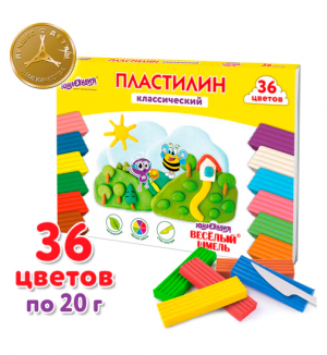 Пластилин 36 цв. ЮНЛАНДИЯ ...
